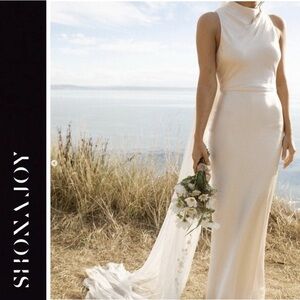 SHONA JOY LA LUNE HIGH NECK BIAS MAXI CREAM 4 ShonaJoy